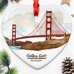 San Francisco Golden Gate Bridge Ornament (heart) by Bigfootshirtshop