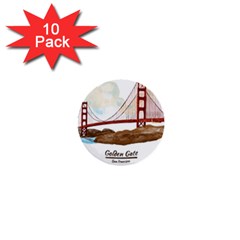 San Francisco Golden Gate Bridge 1  Mini Buttons (10 Pack)  by Bigfootshirtshop