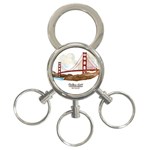 San Francisco Golden Gate Bridge 3-Ring Key Chains Front