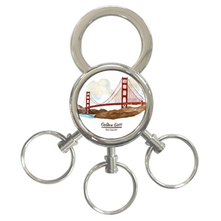 San Francisco Golden Gate Bridge 3-Ring Key Chains