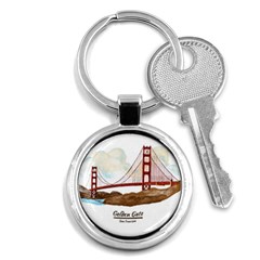 San Francisco Golden Gate Bridge Key Chains (round)  by Bigfootshirtshop