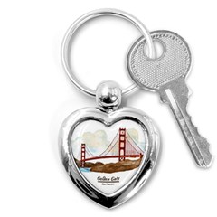 San Francisco Golden Gate Bridge Key Chains (heart)  by Bigfootshirtshop