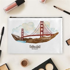 San Francisco Golden Gate Bridge Cosmetic Bag (large)  by Bigfootshirtshop