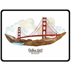 San Francisco Golden Gate Bridge Fleece Blanket (large)  by Bigfootshirtshop