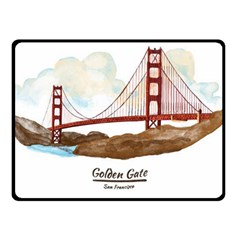 San Francisco Golden Gate Bridge Fleece Blanket (small) by Bigfootshirtshop