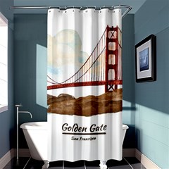 San Francisco Golden Gate Bridge Shower Curtain 36  X 72  (stall)  by Bigfootshirtshop