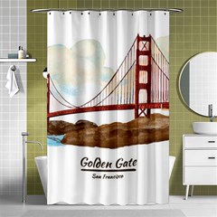 San Francisco Golden Gate Bridge Shower Curtain 48  X 72  (small)  by Bigfootshirtshop