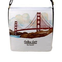 San Francisco Golden Gate Bridge Flap Messenger Bag (l) 