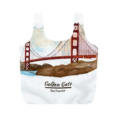 San Francisco Golden Gate Bridge Full Print Recycle Bags (m)  by Bigfootshirtshop