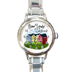 San Francisco Alamo Square Round Italian Charm Watch by Bigfootshirtshop