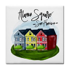 San Francisco Alamo Square Tile Coasters by Bigfootshirtshop