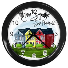 San Francisco Alamo Square Wall Clocks (black) by Bigfootshirtshop