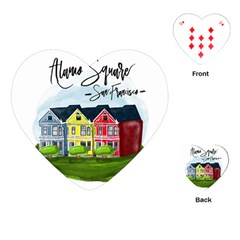 San Francisco Alamo Square Playing Cards (heart)  by Bigfootshirtshop