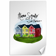 San Francisco Alamo Square Canvas 24  X 36  by Bigfootshirtshop