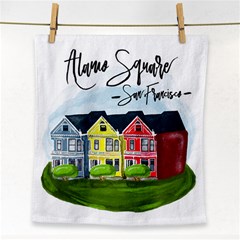 San Francisco Alamo Square Face Towel by Bigfootshirtshop