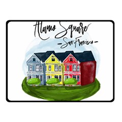 San Francisco Alamo Square Fleece Blanket (small) by Bigfootshirtshop