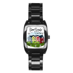 San Francisco Alamo Square Stainless Steel Barrel Watch by Bigfootshirtshop