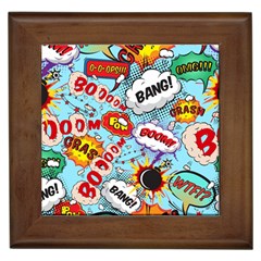 Comic Pattern Framed Tiles by Bigfootshirtshop