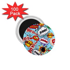 Comic Pattern 1 75  Magnets (100 Pack)  by Bigfootshirtshop