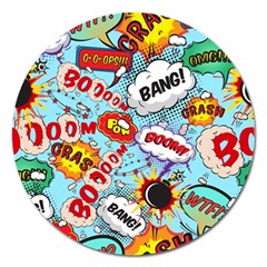 Comic Pattern Magnet 5  (round) by Bigfootshirtshop