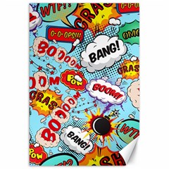 Comic Pattern Canvas 20  X 30   by Bigfootshirtshop