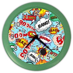 Comic Pattern Color Wall Clocks by Bigfootshirtshop