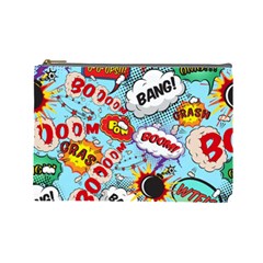 Comic Pattern Cosmetic Bag (large)  by Bigfootshirtshop