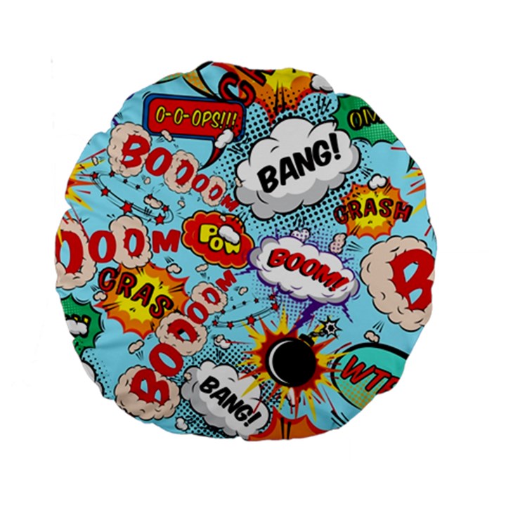 Comic Pattern Standard 15  Premium Round Cushions