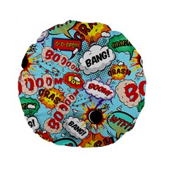 Comic Pattern Standard 15  Premium Flano Round Cushions by Bigfootshirtshop