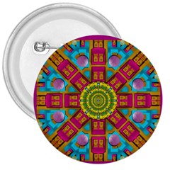 Sunny And Bohemian Sun Shines In Colors 3  Buttons by pepitasart