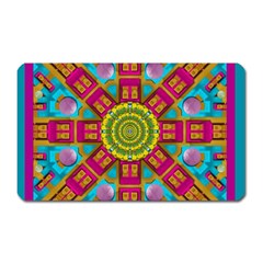 Sunny And Bohemian Sun Shines In Colors Magnet (rectangular) by pepitasart