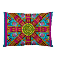 Sunny And Bohemian Sun Shines In Colors Pillow Case by pepitasart