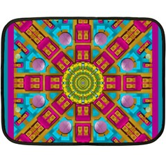 Sunny And Bohemian Sun Shines In Colors Double Sided Fleece Blanket (mini)  by pepitasart