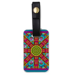 Sunny And Bohemian Sun Shines In Colors Luggage Tags (one Side)  by pepitasart