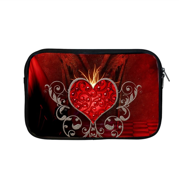 Wonderful Heart With Wings, Decorative Floral Elements Apple MacBook Pro 13  Zipper Case