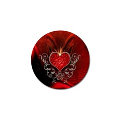 Wonderful Heart With Wings, Decorative Floral Elements Golf Ball Marker (4 Pack) by FantasyWorld7