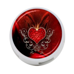 Wonderful Heart With Wings, Decorative Floral Elements 4-port Usb Hub (one Side) by FantasyWorld7