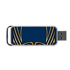 Art Nouveau,vintage,floral,belle Époque,elegant,blue,gold,art Deco,modern,trendy Portable Usb Flash (one Side) by NouveauDesign