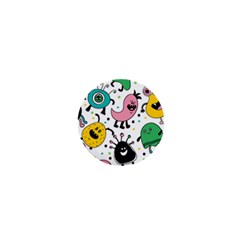 Cute And Fun Monsters Pattern 1  Mini Buttons by Bigfootshirtshop