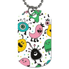 Cute And Fun Monsters Pattern Dog Tag (one Side) by Bigfootshirtshop