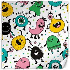 Cute And Fun Monsters Pattern Canvas 20  X 20   by Bigfootshirtshop