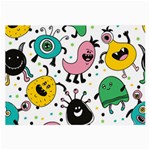 Cute And Fun Monsters Pattern Large Glasses Cloth (2-Side) Front