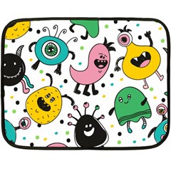 Cute And Fun Monsters Pattern Double Sided Fleece Blanket (mini)  by Bigfootshirtshop