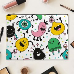 Cute And Fun Monsters Pattern Cosmetic Bag (xl) by Bigfootshirtshop