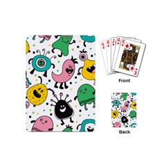 Cute And Fun Monsters Pattern Playing Cards (mini)  by Bigfootshirtshop