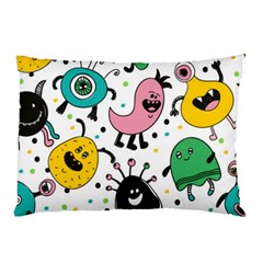 Cute And Fun Monsters Pattern Pillow Case (two Sides) by Bigfootshirtshop