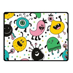 Cute And Fun Monsters Pattern Double Sided Fleece Blanket (small)  by Bigfootshirtshop