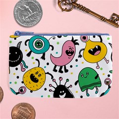 Cute And Fun Monsters Pattern Large Coin Purse by Bigfootshirtshop