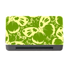 Pale Green Butterflies Pattern Memory Card Reader With Cf by Bigfootshirtshop