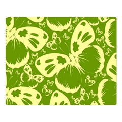 Pale Green Butterflies Pattern Double Sided Flano Blanket (large)  by Bigfootshirtshop